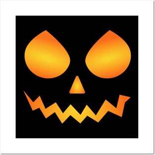 Pumpkin face Posters and Art